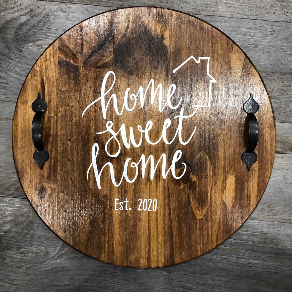 Wooden Hand Painted Tray